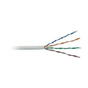AMP Category 5e UTP Cable (200MHz), 4-Pair, 24 AWG, Solid, CM, 305m, White