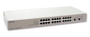 Repotec 24-P Fast Ethernet + 2 Gigabit Switch